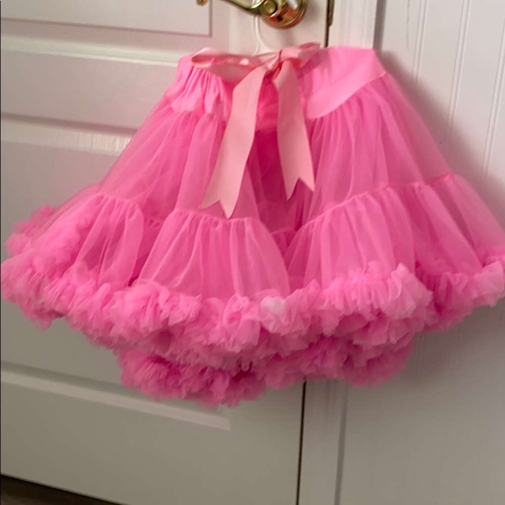 Pink tulle skirt kids size 4-6